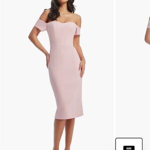 Dress the Population Blush Pink One-Shoulder Midi Dress XL